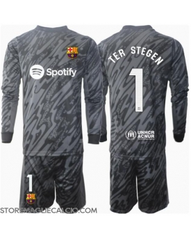 Barcelona Ter Stegen #1 Portiere Maglia Gara Terza Repliche 2024-25 Bambino Maniche Lunghe